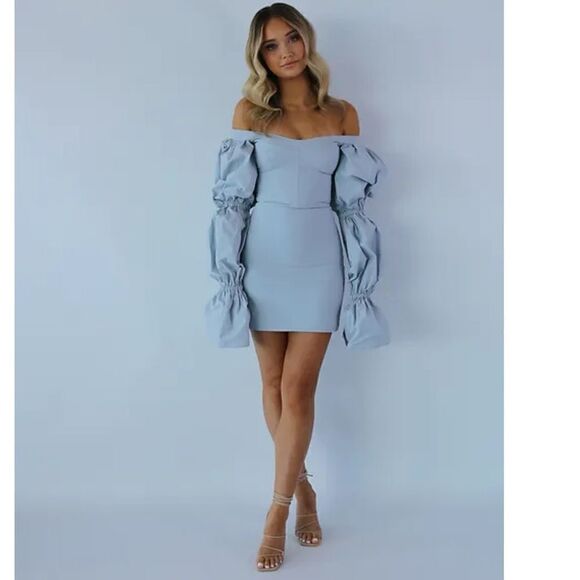 NATALIE ROLT Kenzy Short Blue Dress size S/US4 - Picture 2 of 11